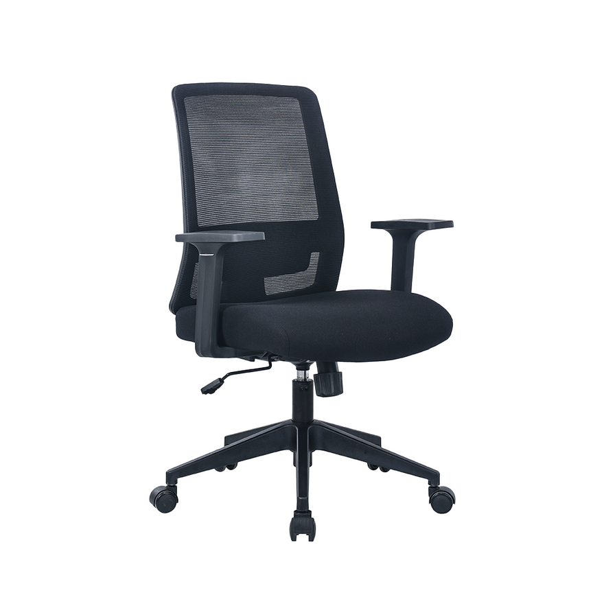 Base Ofis ve Çalışma Sandalyesi-Siyah File 55x96,5-106x63 cm (GxYxD) - 1