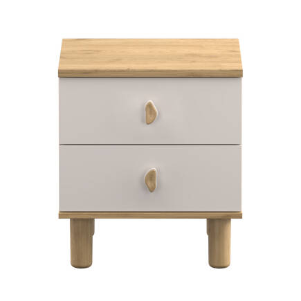 Bohem 2 Çekmeceli Komodin - Florida Meşe/Vizon 51x58x45 cm - 5