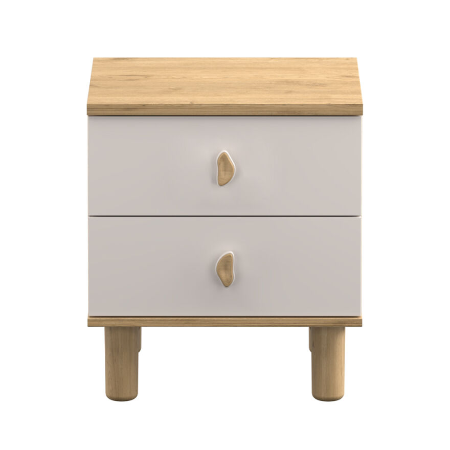 Bohem 2 Çekmeceli Komodin - Florida Meşe/Vizon 51x58x45 cm - 5