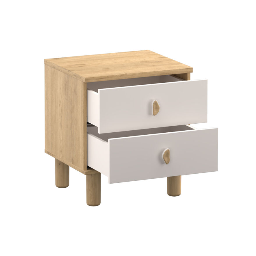 Bohem 2 Çekmeceli Komodin - Florida Meşe/Vizon 51x58x45 cm - 6