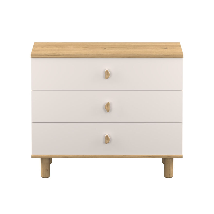 Bohem 3 Çekmeceli Şifonyer - Florida Meşe/Vizon 103x87x45 cm - 6