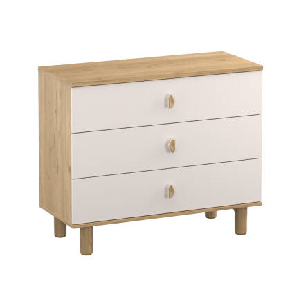 Bohem 3 Çekmeceli Şifonyer - Florida Meşe/Vizon 103x87x45 cm - 7