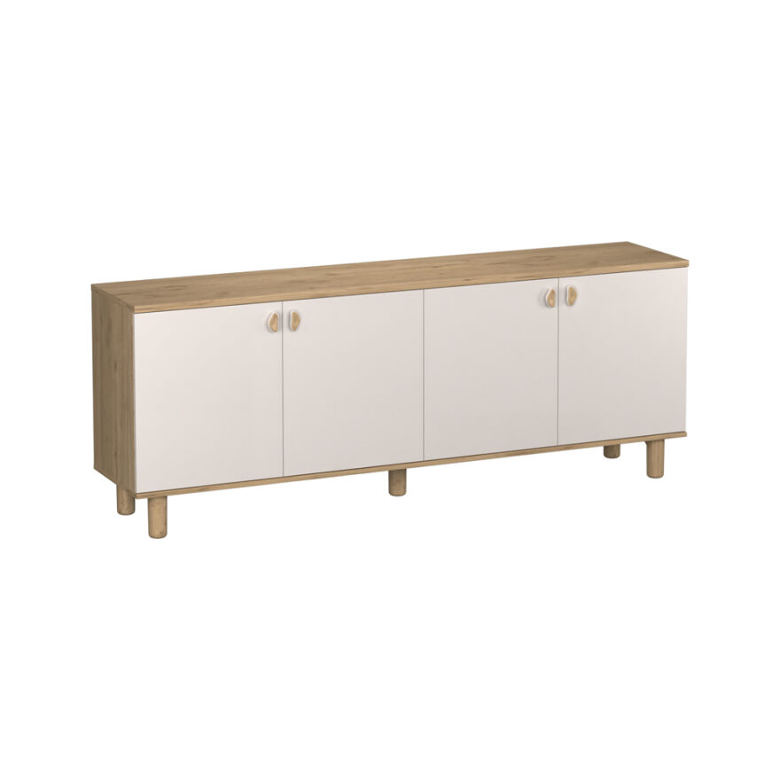 Bohem 4 Kapaklı İç Çekmeceli Konsol - Florida Meşe/Vizon 207x79x45 cm - 8