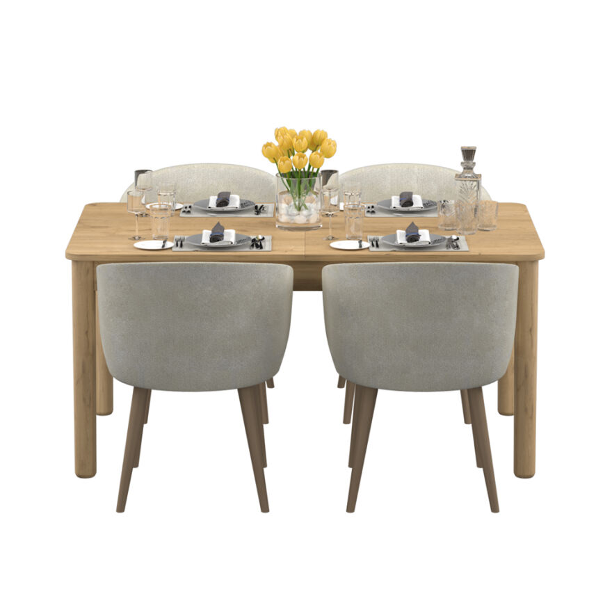 Bohem Açılır Yemek Masası Florida Meşe 160-200x78x90 cm - 8