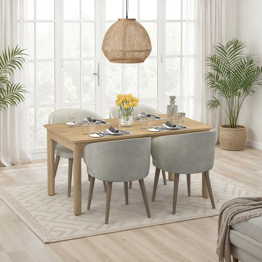 Bohem Açılır Yemek Masası Florida Meşe 160-200x78x90 cm - Adore Mobilya (1)