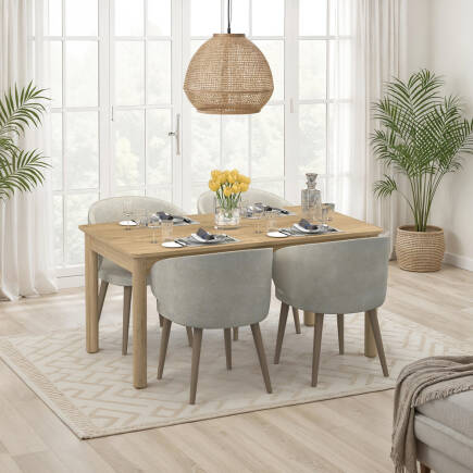 Bohem Açılır Yemek Masası Florida Meşe 160-200x78x90 cm - Adore Mobilya (1)