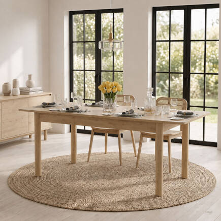 Bohem Açılır Yemek Masası Florida Meşe 160-200x78x90 cm (1)
