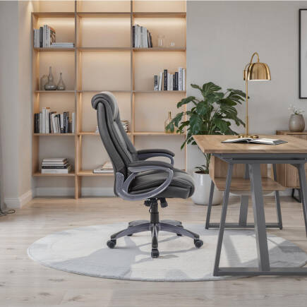 Boston Ofis Koltuğu Suni Deri - Siyah 65x114-121,5x81 cm (GxYxD) - 10