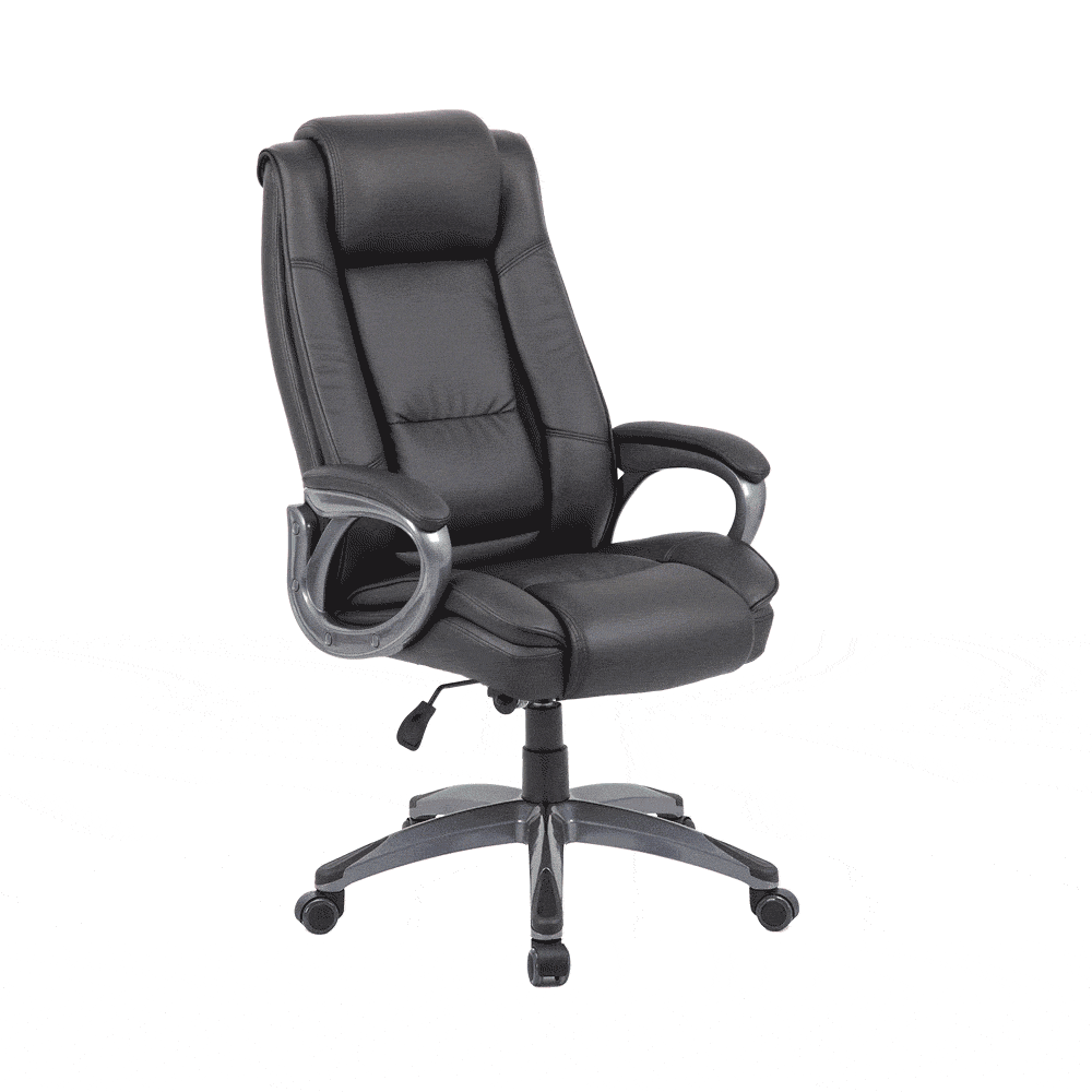 Boston Ofis Koltuğu Suni Deri - Siyah 65x114-121,5x81 cm (GxYxD) - 2