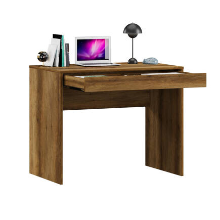 Çekmeceli Çalışma Masası-Koyu Ceviz (Oslo Ceviz) 90x75x55 cm (GxYxD) - 4
