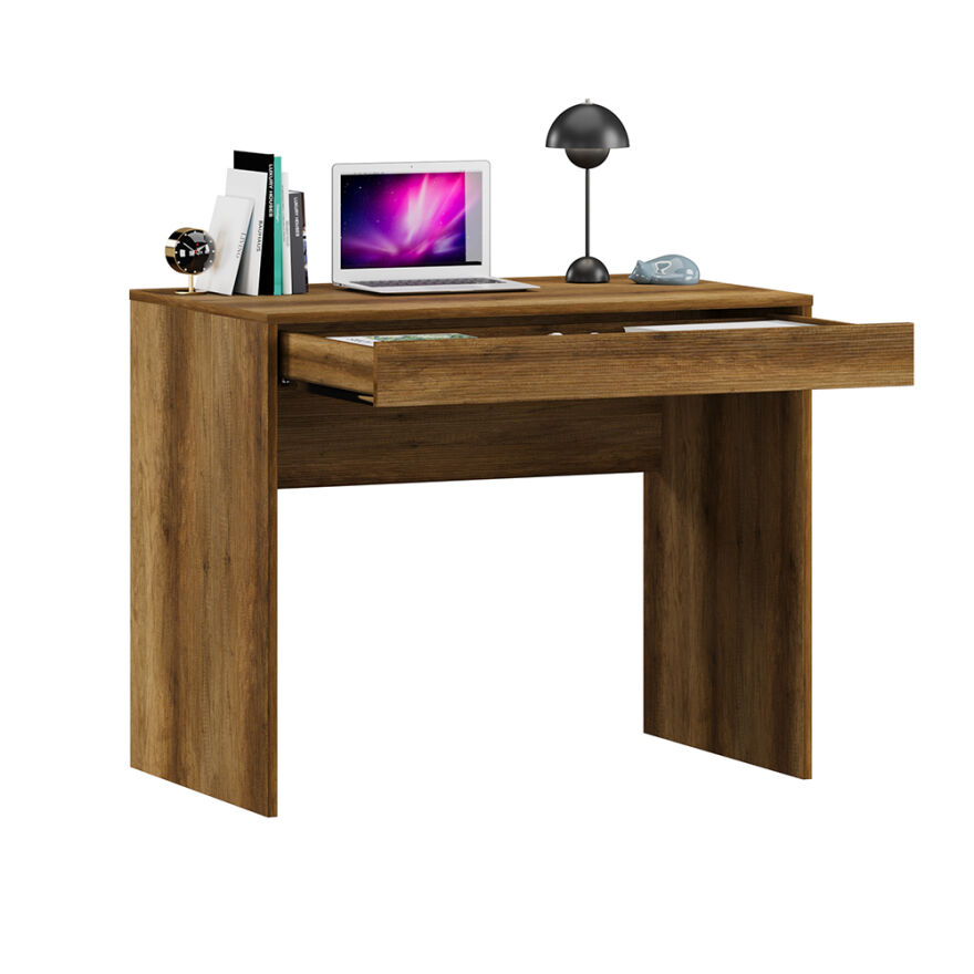Çekmeceli Çalışma Masası-Koyu Ceviz (Oslo Ceviz) 90x75x55 cm (GxYxD) - 4