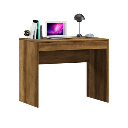 Çekmeceli Çalışma Masası-Koyu Ceviz (Oslo Ceviz) 90x75x55 cm (GxYxD) - 5