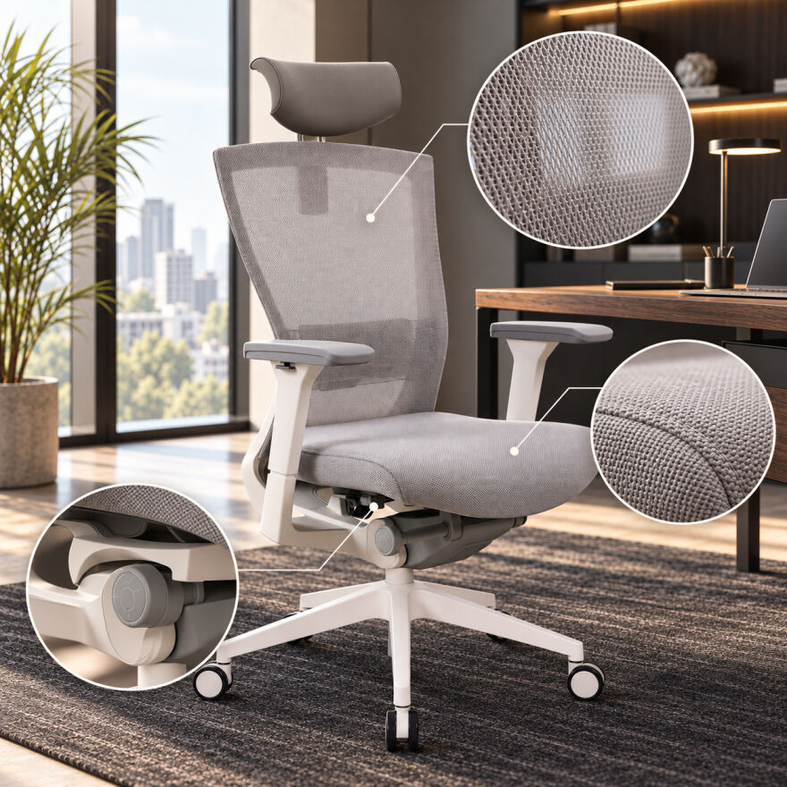 Center Multi Fonksiyonel Yönetici Koltuğu - Gri 68x115-124x66 cm - 10
