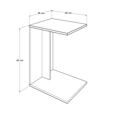 Çok Amaçlı Tekerlekli C Koltuk Sehpası-Kırmızı 35x62x45 cm (GxYxD) - 6