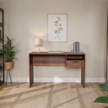 Concept Kilitli Çekmeceli Çalışma Masası-Koyu Ceviz (Oslo Ceviz) 120x75x60 cm (GxYxD) - 10