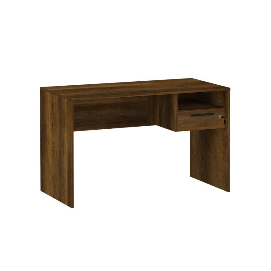 Concept Kilitli Çekmeceli Çalışma Masası-Koyu Ceviz (Oslo Ceviz) 120x75x60 cm (GxYxD) - 5