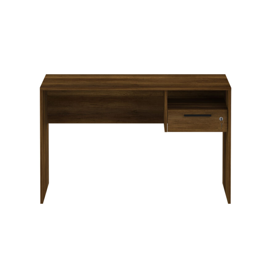 Concept Kilitli Çekmeceli Çalışma Masası-Koyu Ceviz (Oslo Ceviz) 120x75x60 cm (GxYxD) - 4