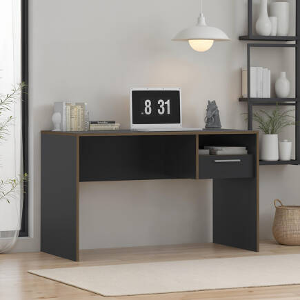 Concept Kilitli Çekmeceli Çalışma Masası-Antrasit-Kontra 120x75x60 cm (GxYxD) 