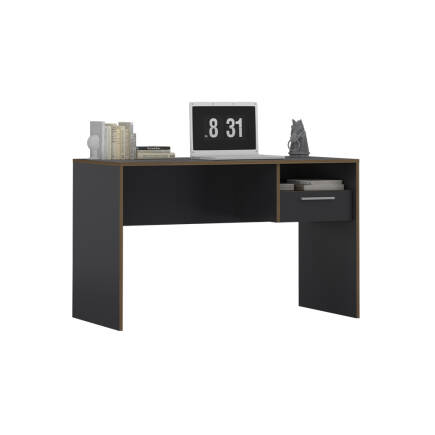 Concept Kilitli Çekmeceli Çalışma Masası-Antrasit-Kontra 120x75x60 cm (GxYxD) - 3