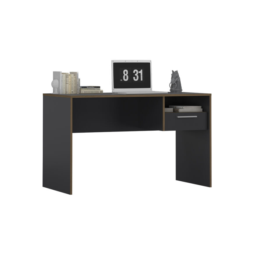 Concept Kilitli Çekmeceli Çalışma Masası-Antrasit-Kontra 120x75x60 cm (GxYxD) - 3