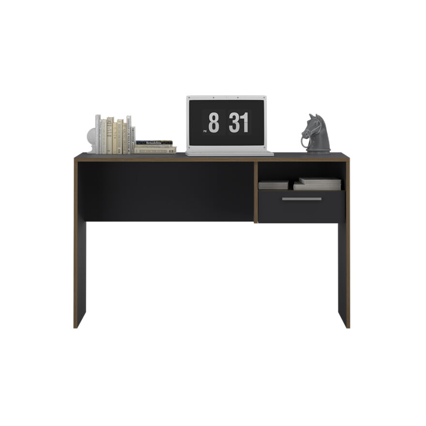 Concept Kilitli Çekmeceli Çalışma Masası-Antrasit-Kontra 120x75x60 cm (GxYxD) - 2