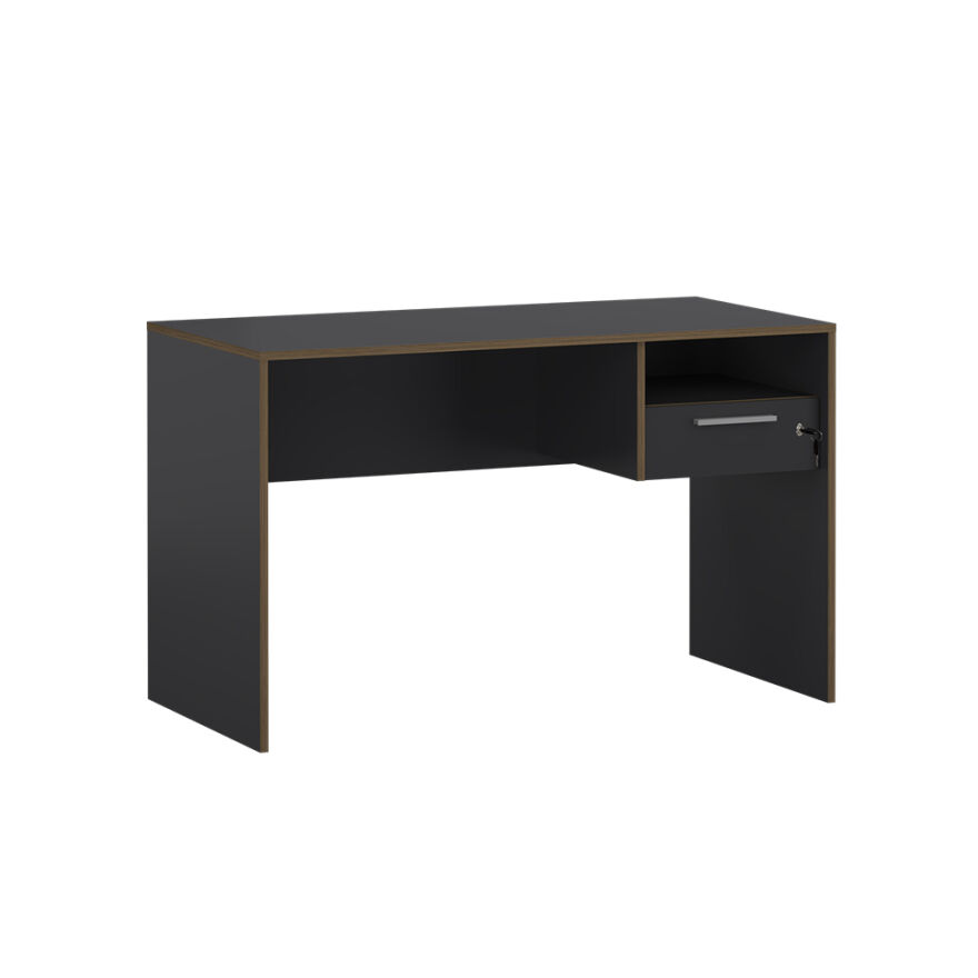 Concept Kilitli Çekmeceli Çalışma Masası-Antrasit-Kontra 120x75x60 cm (GxYxD) - 6