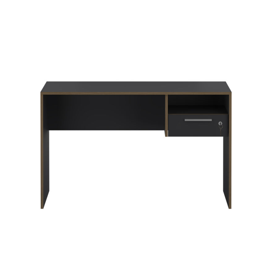 Concept Kilitli Çekmeceli Çalışma Masası-Antrasit-Kontra 120x75x60 cm (GxYxD) - 5