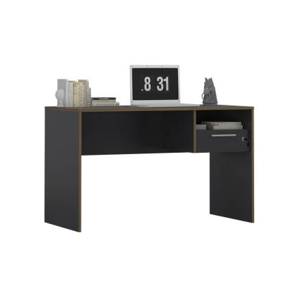 Concept Kilitli Çekmeceli Çalışma Masası-Antrasit-Kontra 120x75x60 cm (GxYxD) - 4