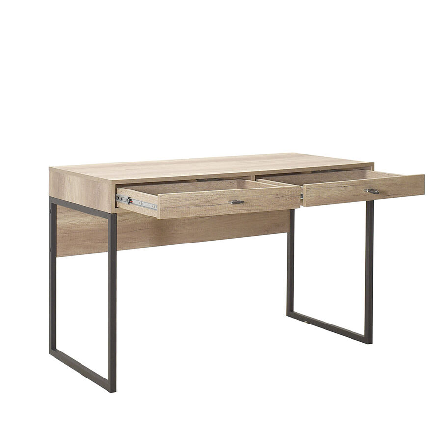 Connect 2 Çekmeceli Çalışma Masası-Açık Ceviz (Tori) 120x77x60 cm (GxYxD) - 3