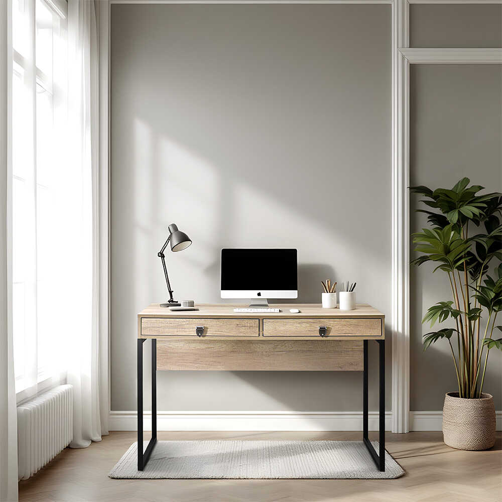 Connect 2 Çekmeceli Çalışma Masası-Açık Ceviz (Tori) 120x77x60 cm (GxYxD)