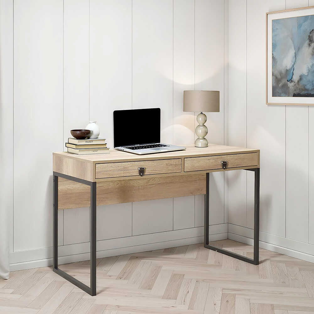 Connect 2 Çekmeceli Çalışma Masası-Açık Ceviz (Tori) 120x77x60 cm (GxYxD)