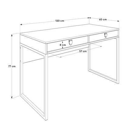 Connect 2 Çekmeceli Çalışma Masası-Açık Ceviz (Tori) 120x77x60 cm (GxYxD) - 9