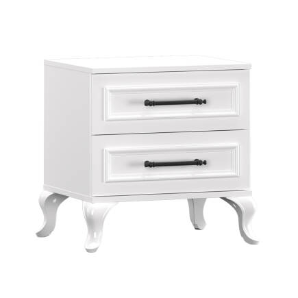 Country 2 Çekmeceli Komodin-Mat Lake Beyaz 51x53x40 cm (GxYxD) - 4