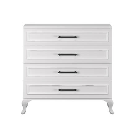 Country 4 Çekmeceli Şifonyer - Mat Lake Beyaz 90x89x45 cm (GxYxD) - 5