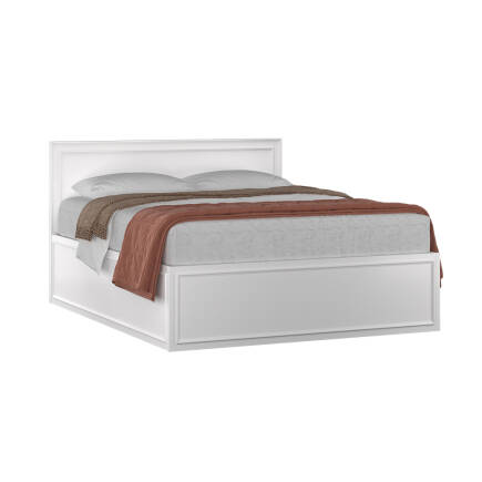 Country Çift Kişilik Bazalı Karyola - Diamond Beyaz 167x120x205 cm - 3