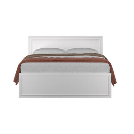 Country Çift Kişilik Bazalı Karyola - Diamond Beyaz 167x120x205 cm - 4