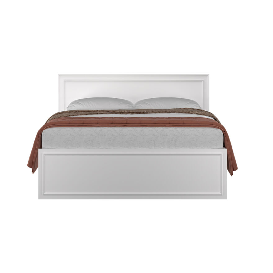 Country Çift Kişilik Bazalı Karyola - Diamond Beyaz 167x120x205 cm - 4