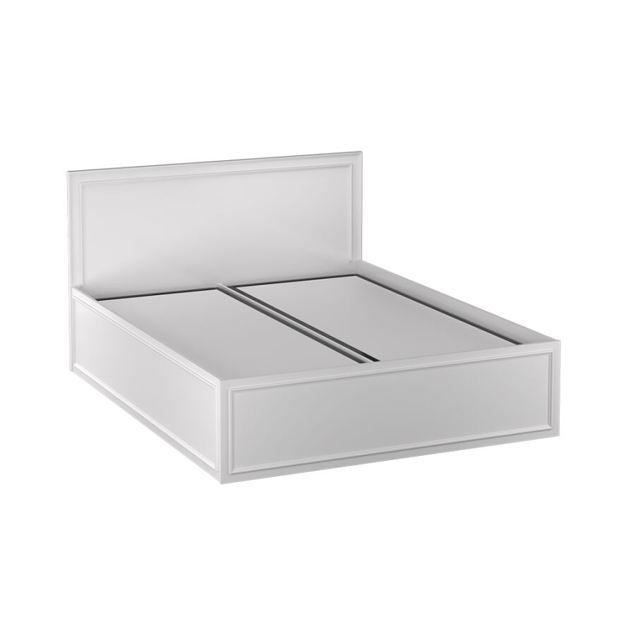 Country Çift Kişilik Bazalı Karyola - Diamond Beyaz 167x120x205 cm - 5