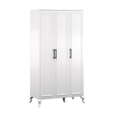 Country 3 Kapaklı Gardırop-Mat Lake Beyaz 103x199x51 cm (GxYxD) - 8