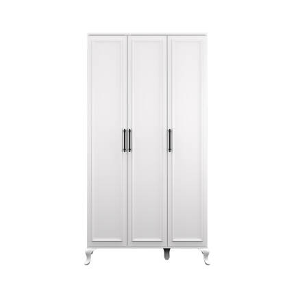 Country 3 Kapaklı Gardırop-Mat Lake Beyaz 103x199x51 cm (GxYxD) - 7