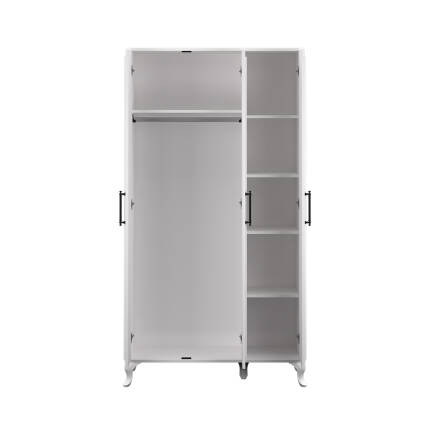 Country 3 Kapaklı Gardırop-Mat Lake Beyaz 103x199x51 cm (GxYxD) - 10