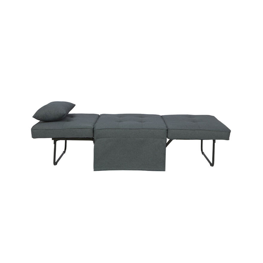 Cube Katlanır Yataklı Puf - Koyu Gri 96x189x42.5 / 96x168x92.5 cm - 10
