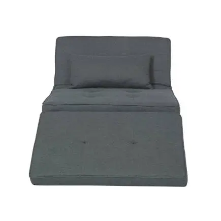 Cube Katlanır Yataklı Puf - Koyu Gri 96x189x42.5 / 96x168x92.5 cm - 12