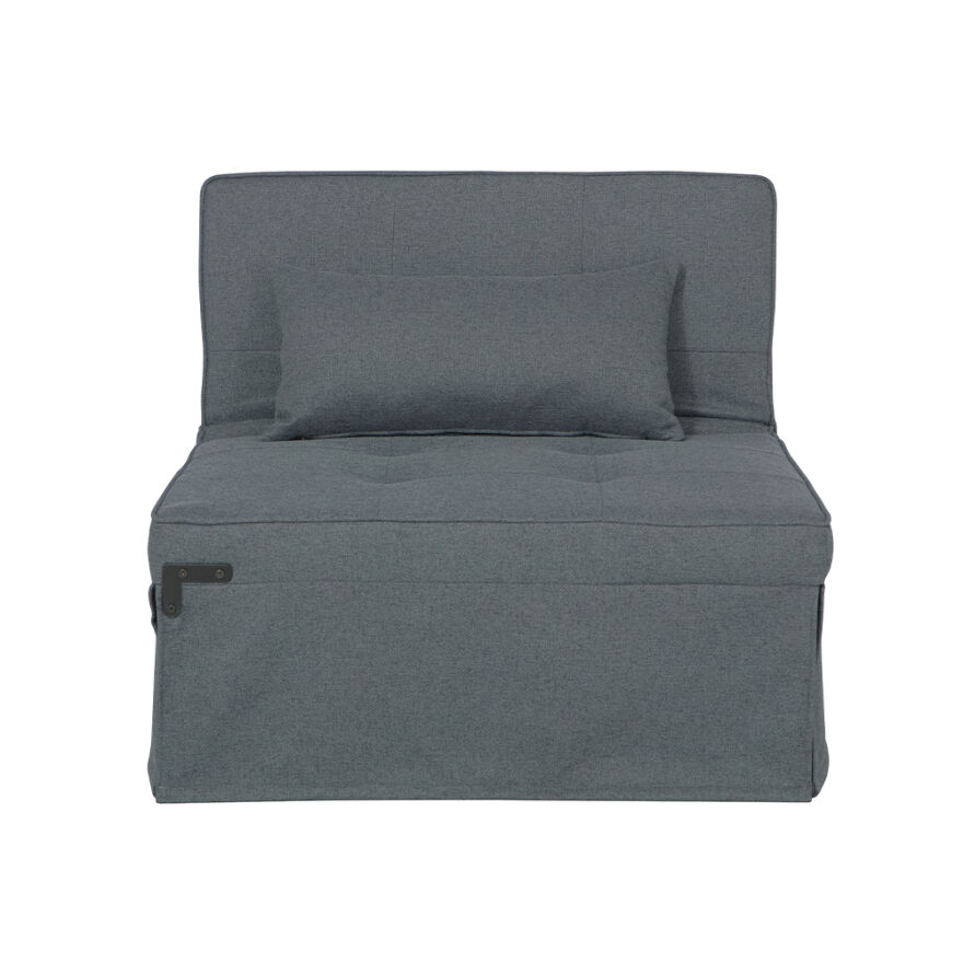 Cube Katlanır Yataklı Puf - Koyu Gri 96x189x42.5 / 96x168x92.5 cm - 11