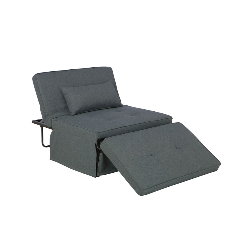 Cube Katlanır Yataklı Puf - Koyu Gri 96x189x42.5 / 96x168x92.5 cm - 2