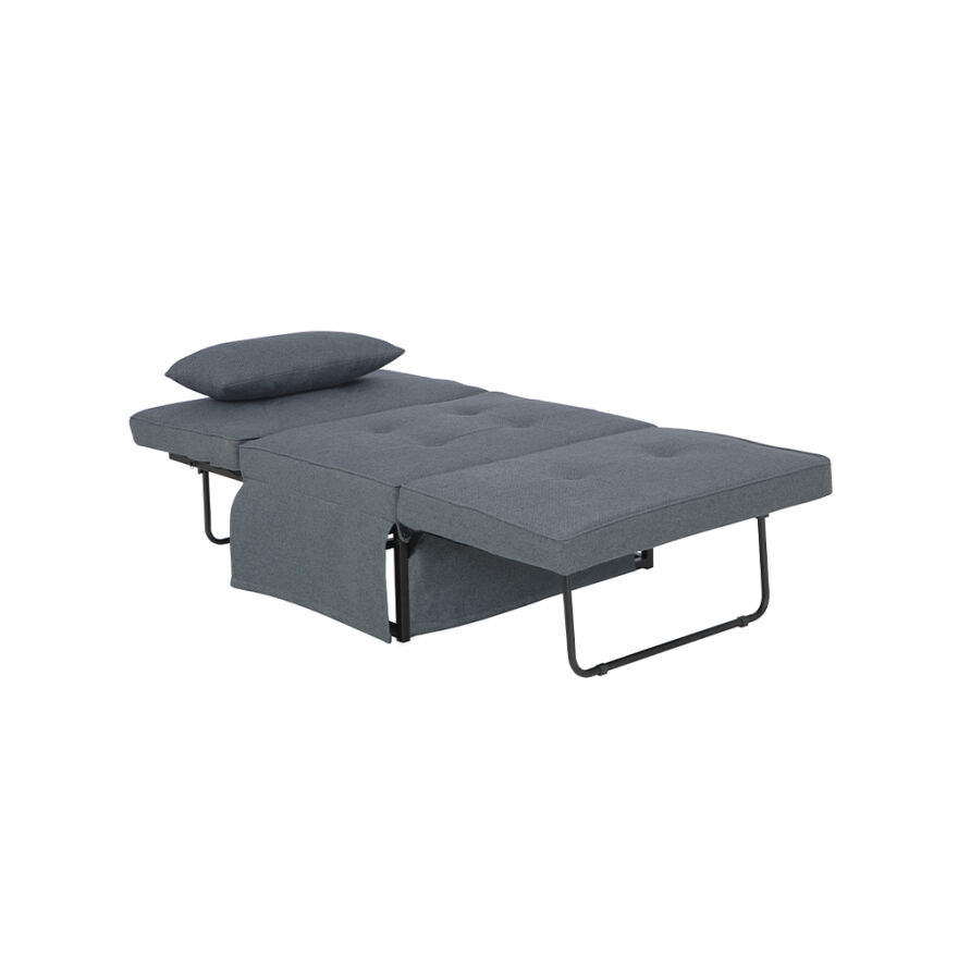 Cube Katlanır Yataklı Puf - Koyu Gri 96x189x42.5 / 96x168x92.5 cm - 9