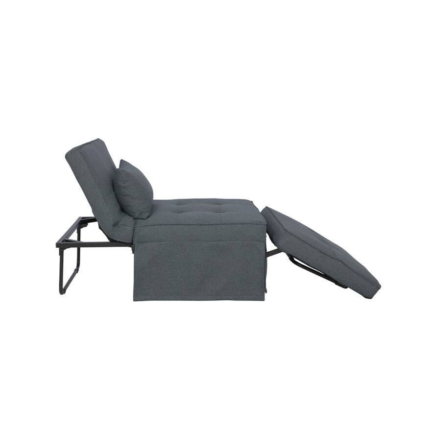 Cube Katlanır Yataklı Puf - Koyu Gri 96x189x42.5 / 96x168x92.5 cm - 8