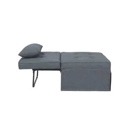 Cube Katlanır Yataklı Puf - Koyu Gri 96x189x42.5 / 96x168x92.5 cm - 5