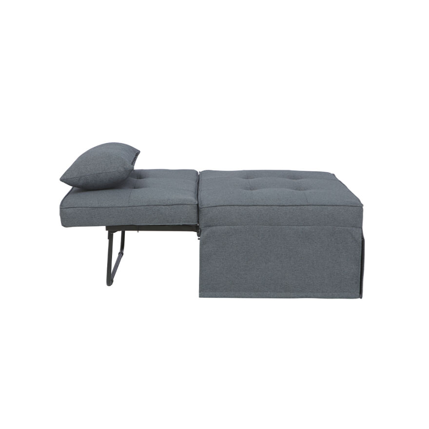 Cube Katlanır Yataklı Puf - Koyu Gri 96x189x42.5 / 96x168x92.5 cm - 5