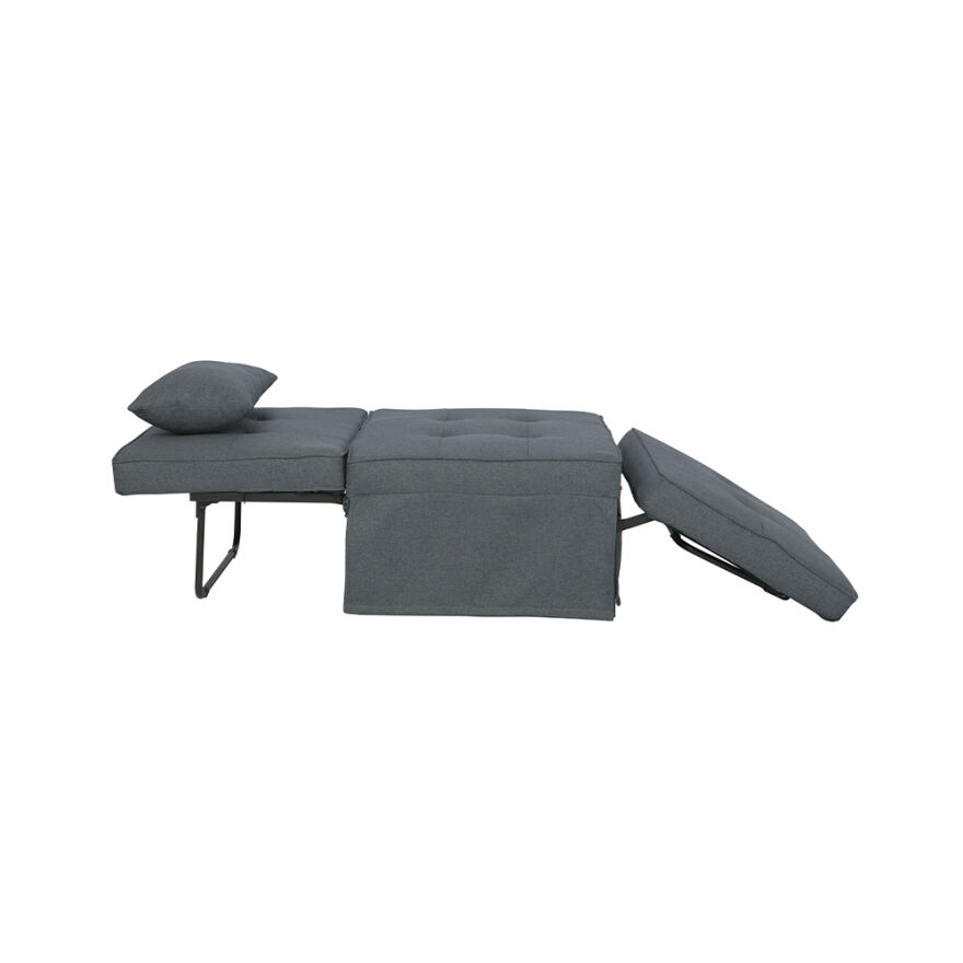 Cube Katlanır Yataklı Puf - Koyu Gri 96x189x42.5 / 96x168x92.5 cm - 6